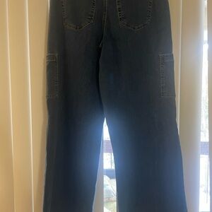 Casual Blue Wide-Leg Jeans